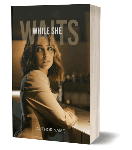 While She Waits: Premade Book Cover