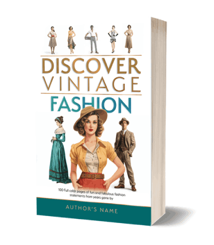 Discover Vintage Fashion: Premade eBook & Paperback Book Cover